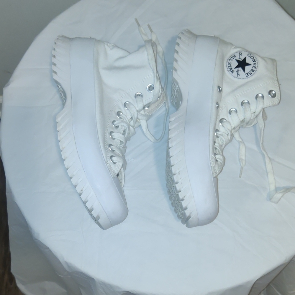 Converse All White Platform High-Tops